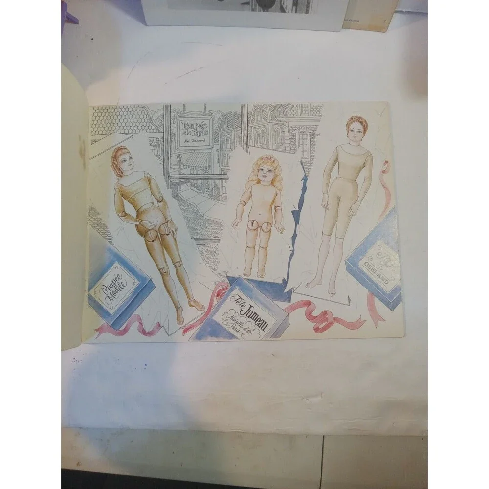 Vintage Old Fashioned Cut Out  Paper Dolls Book